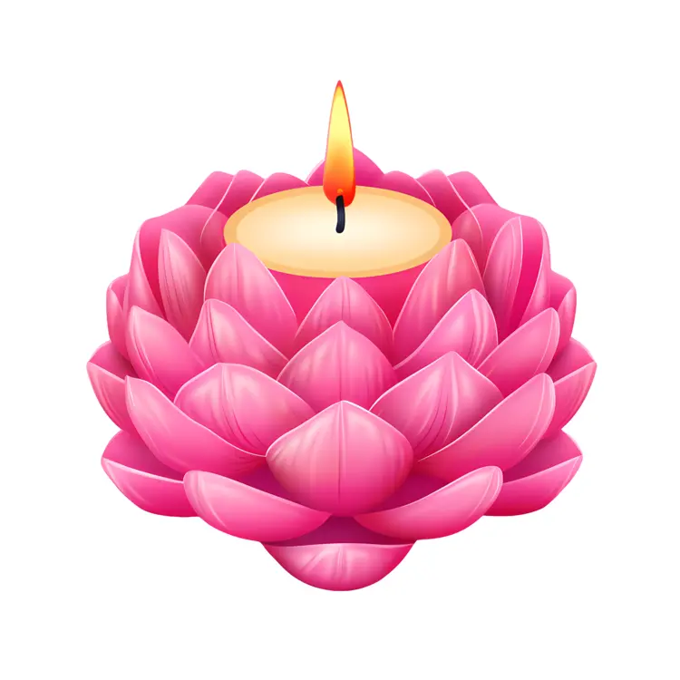 Pink Lotus Candle for Serenity