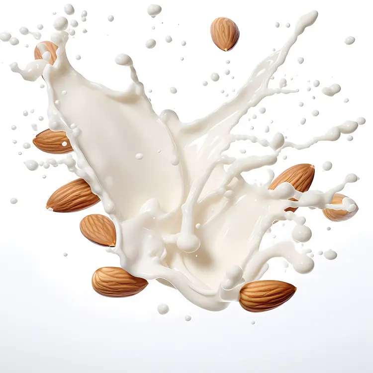 Almond Milk Splash with Almonds