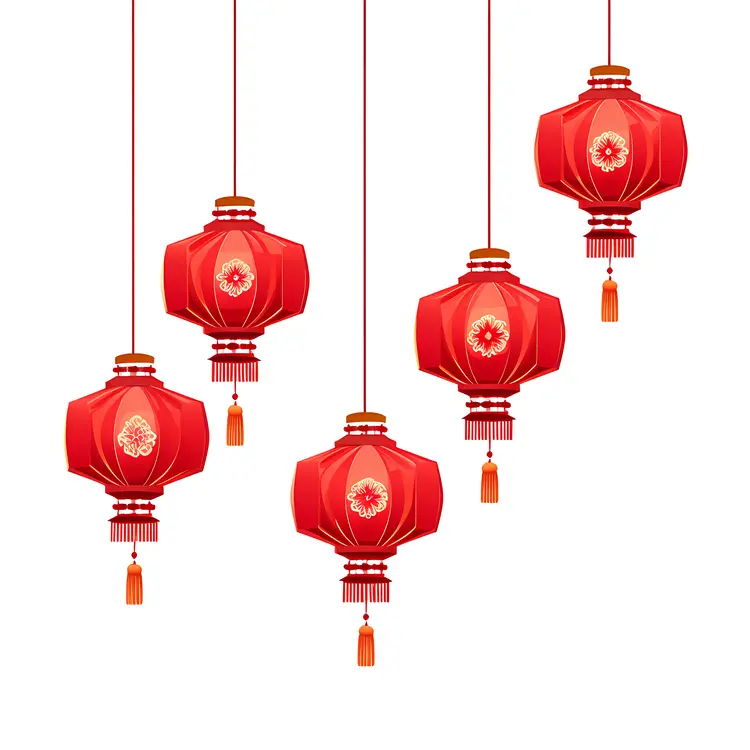 Red Lanterns for Chinese New Year Celebration