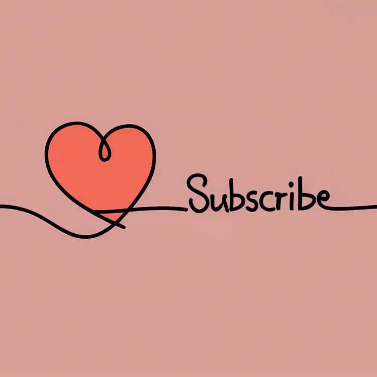 Heart Symbol with Subscribe Text