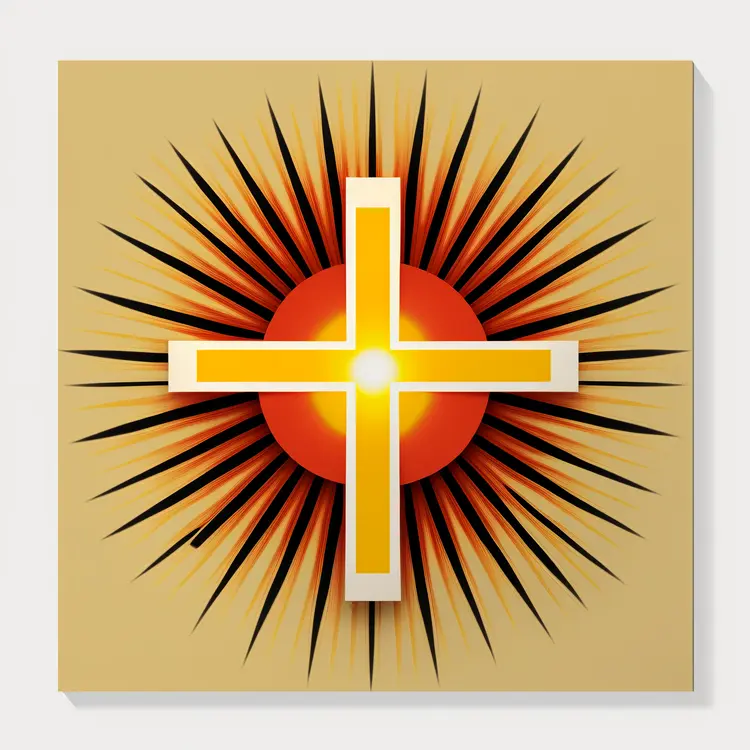 Sunburst Yellow Cross