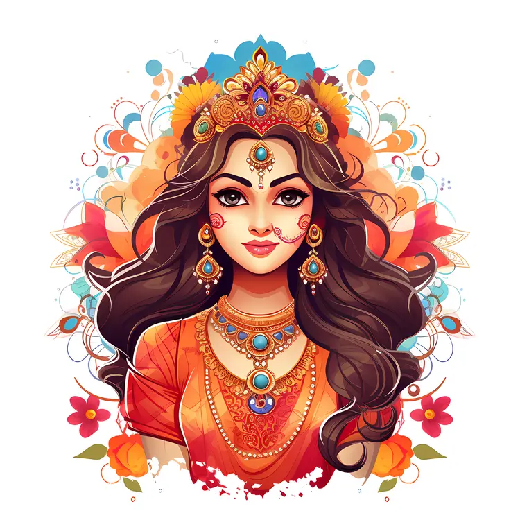 Floral Adorned Goddess