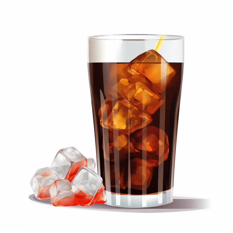 Refreshing Glass of Iced Cola