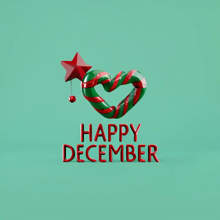 Heart and Star with Happy December