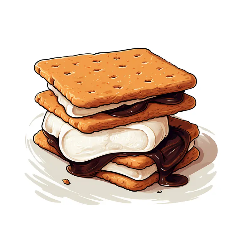 Melted Chocolate S'mores