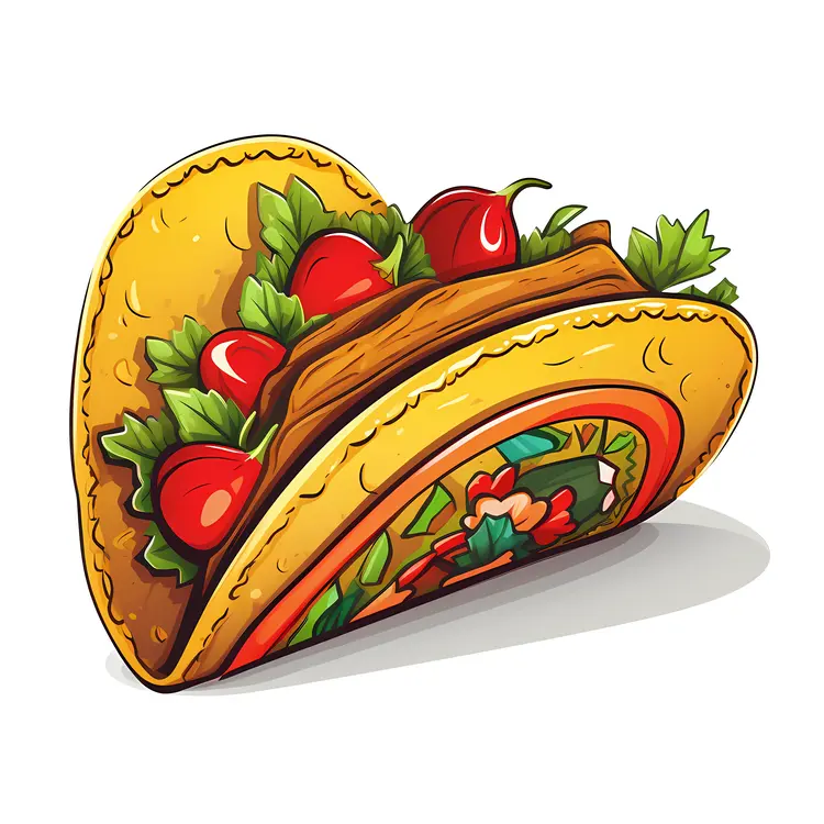 Taco with Fresh Tomatoes and Greens
