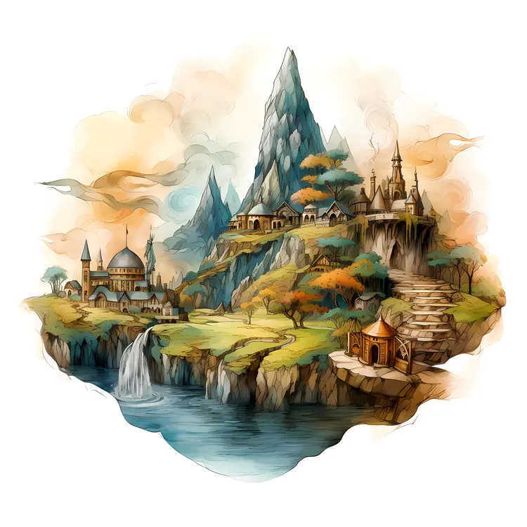Fantasy Mountain Landscape