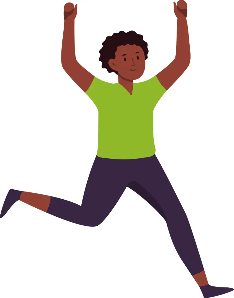Person Running in Green Shirt