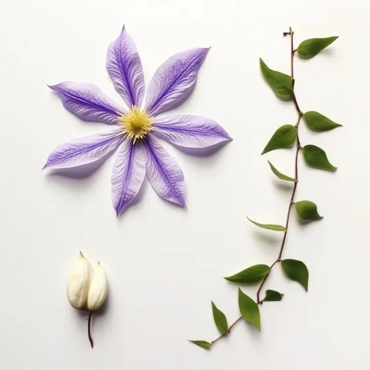 Beautiful Purple Flower with Bud and Vine Arrangement