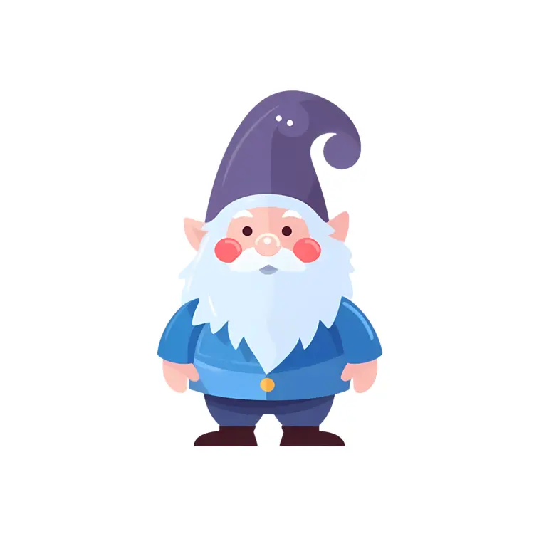 Gnome with Blue Outfit Illustration