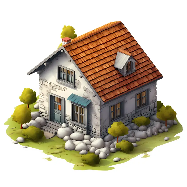 Small cute doodle house