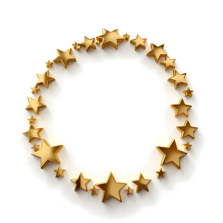 Golden Star Wreath