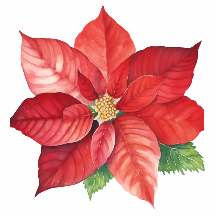 Beautiful Red Poinsettia for Christmas Decor