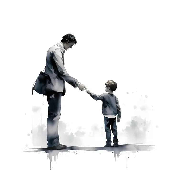 Father and Son Handshake