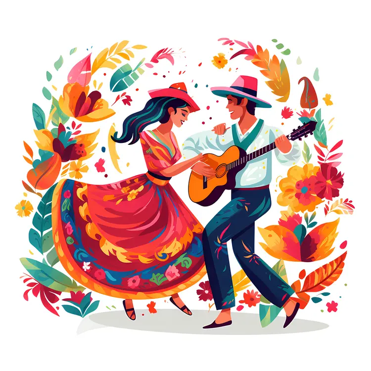 Dancing Couple with Guitar
