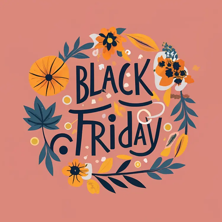 Colorful Black Friday text