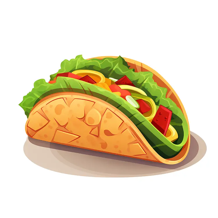 Delicious Taco with Fresh Vegetables