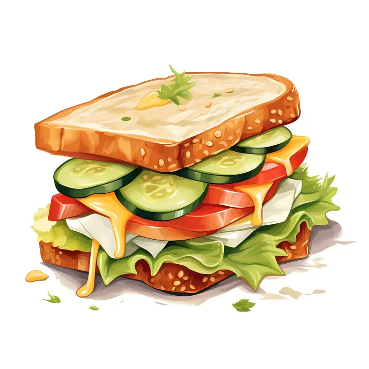 Healthy vegetable sandwich