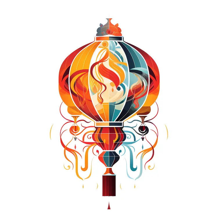 Abstract Decorative Lantern for Chinese New Year