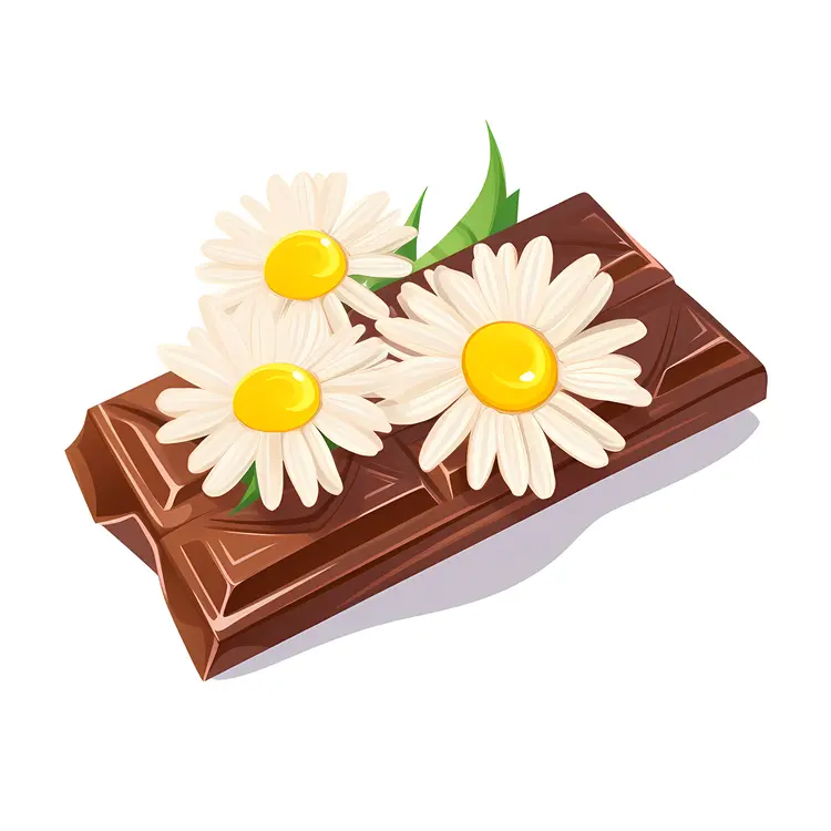 Chocolate Bar with Daisies
