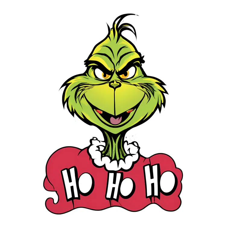 Grinch with Ho Ho Ho Text