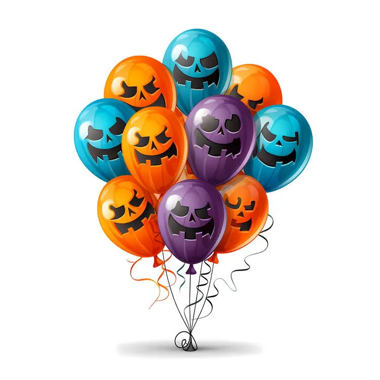 Colorful Halloween Balloons