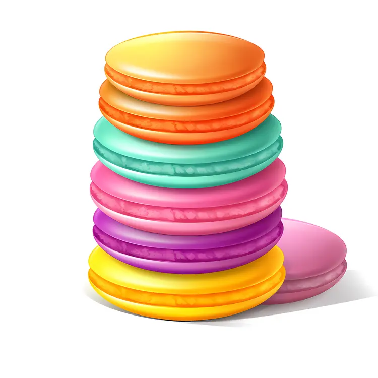 Stack of Colorful Macarons
