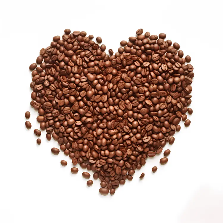 Heart-Shaped Coffee Beans for Valentine's Day