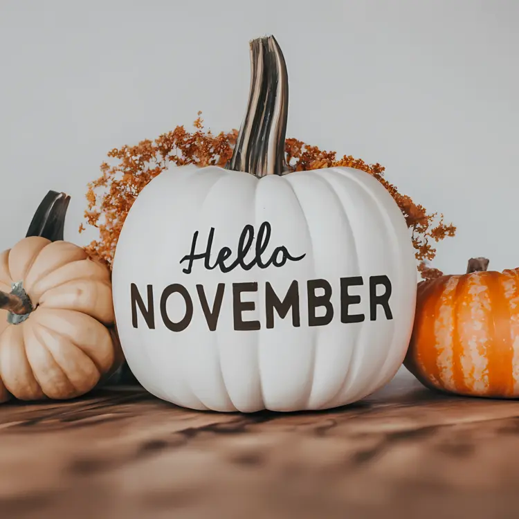 Hello November with Pumpkins