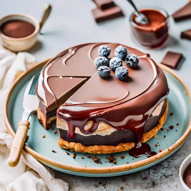 Chocolate Cake with Blueberries