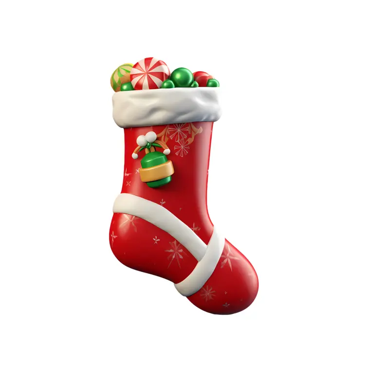 Filled Red Christmas Stocking