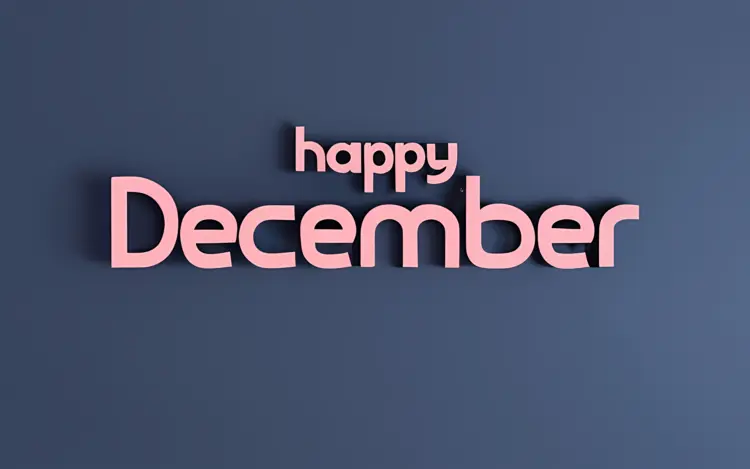 Happy December Text
