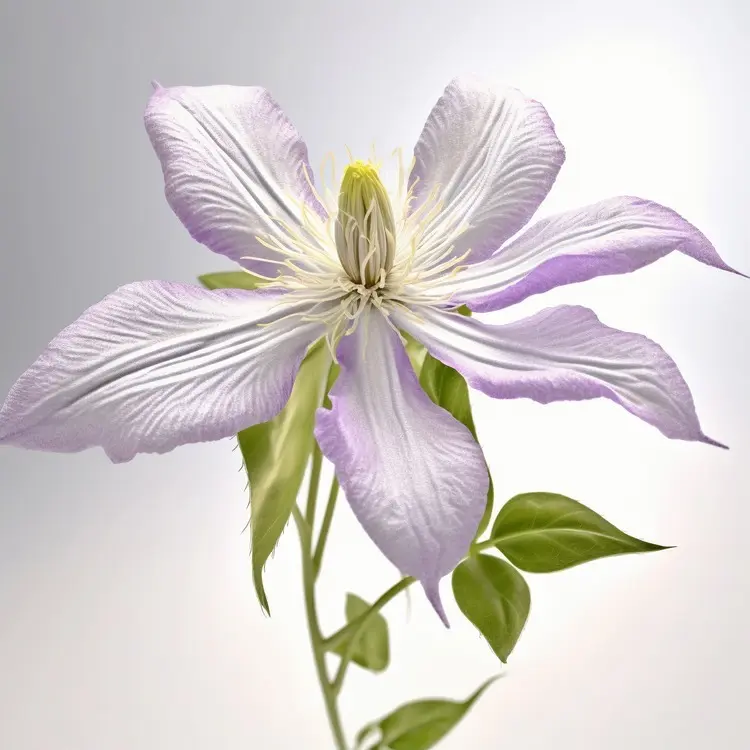 Beautiful Clematis Flower with Purple Petals