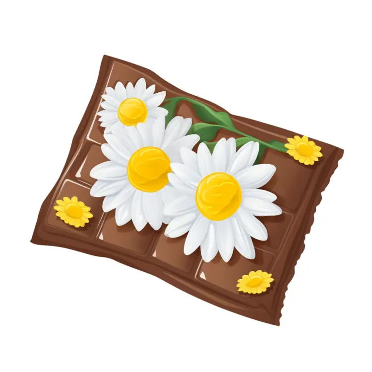 Chocolate Bar with Daisies