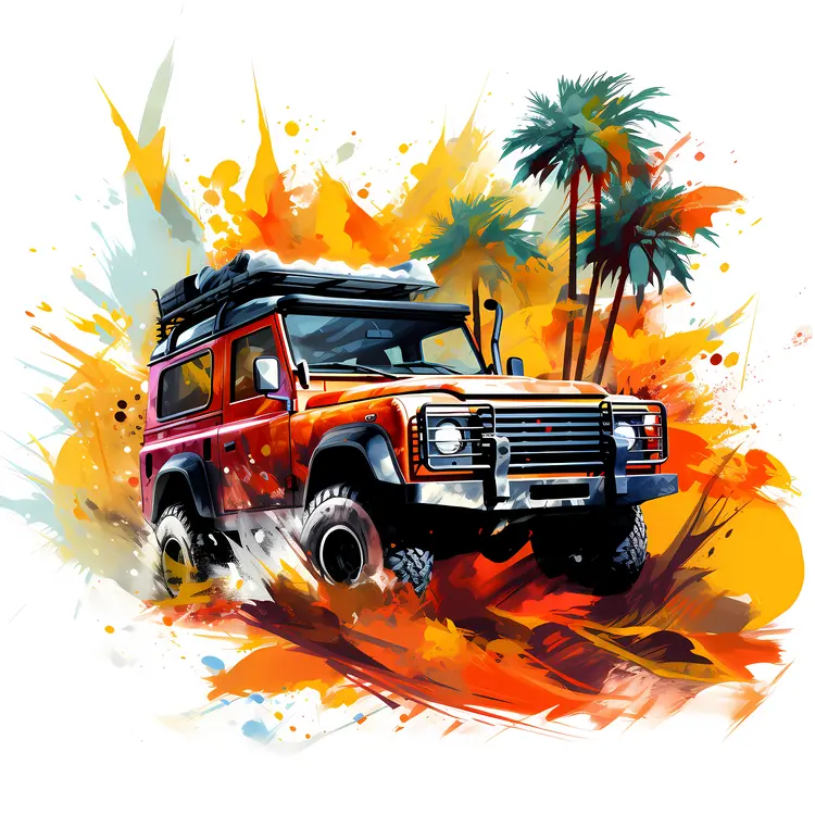 Off-road Vehicle in Tropical Adventure