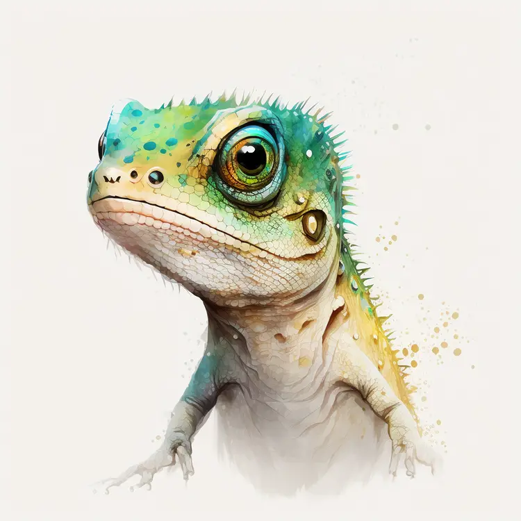 Cute Green Lizard