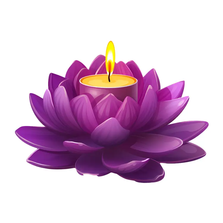 Purple Lotus Candle