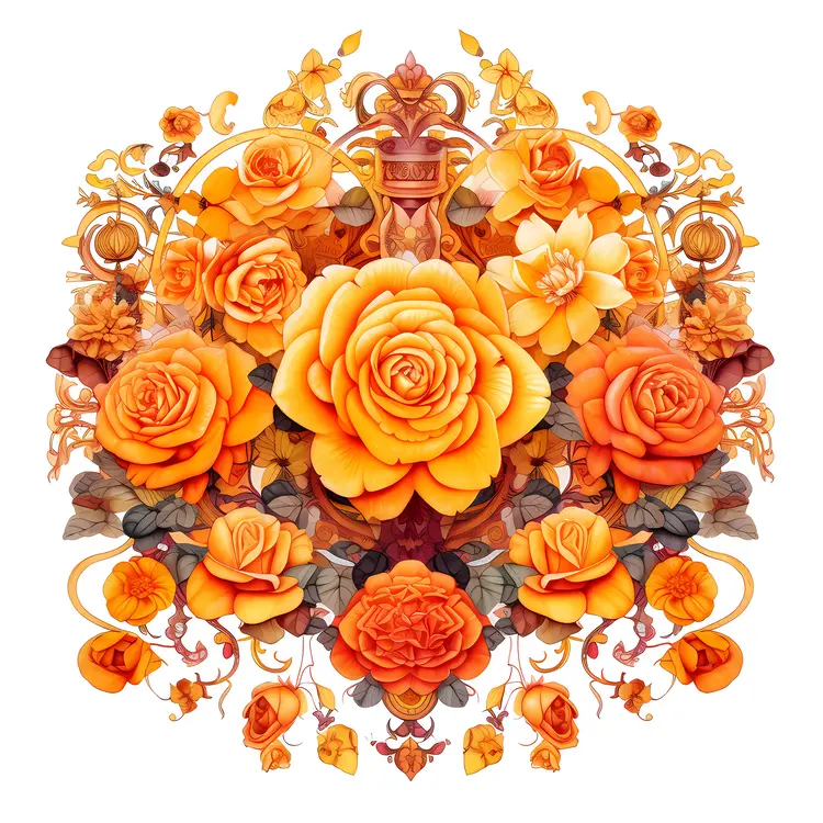 Colorful Floral Mandala Design