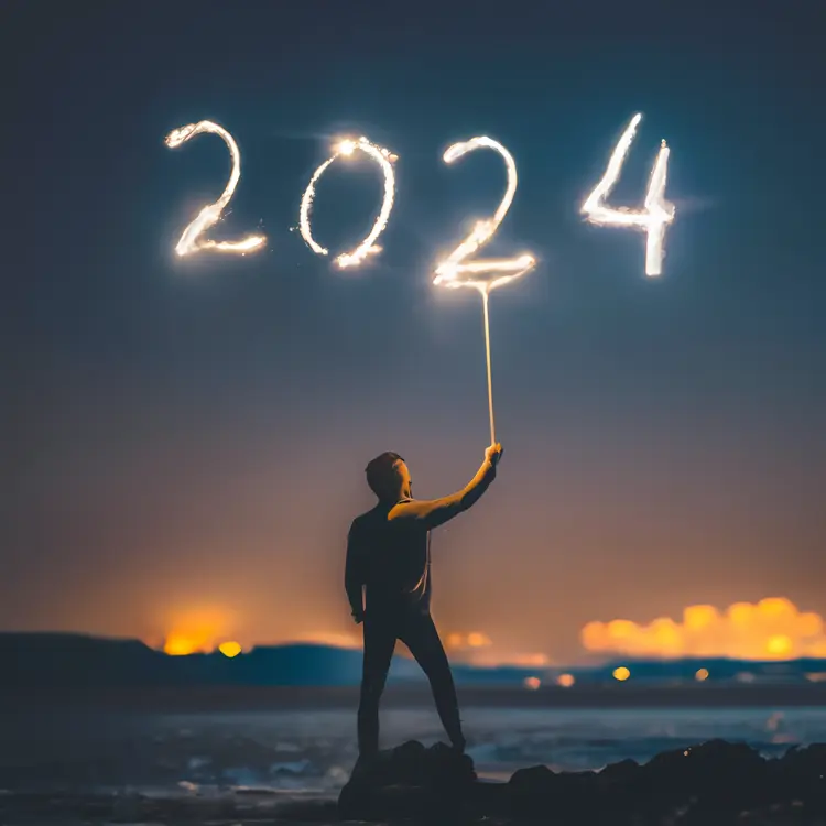 2024 Sparkler in Night Sky