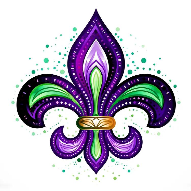 Colorful Fleur-de-lis Ornament