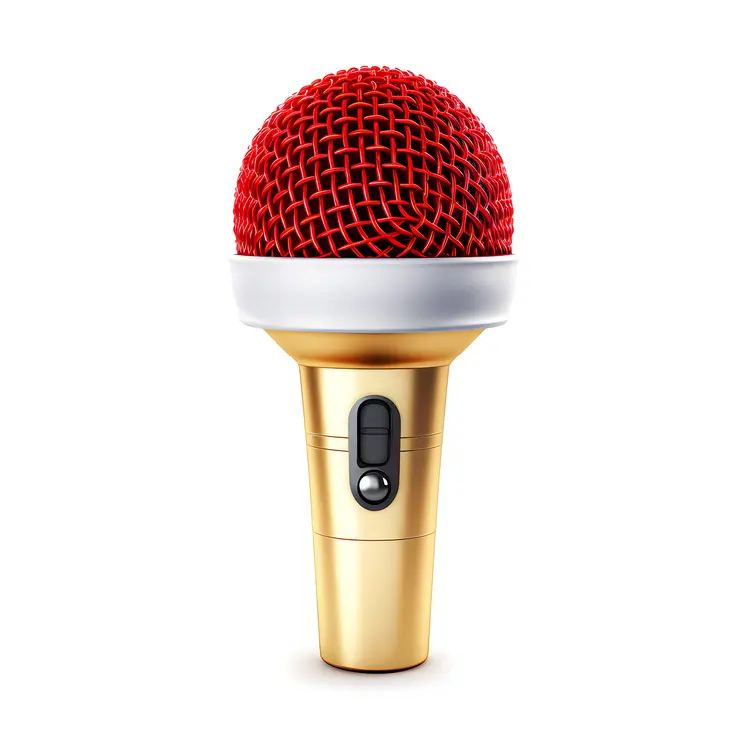 Red and Gold Performance Microphone