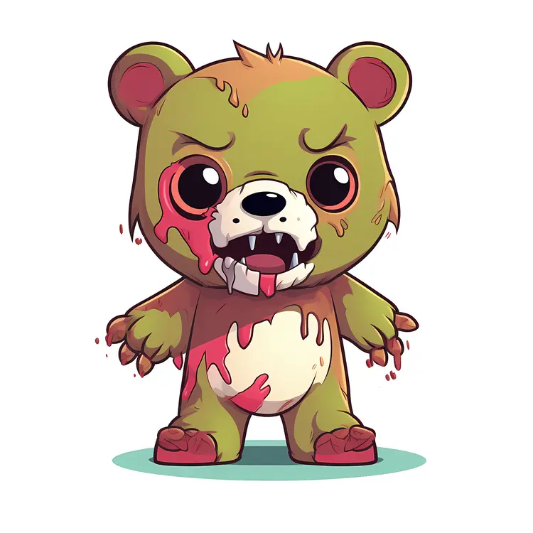 Cute Zombie Bear for Halloween