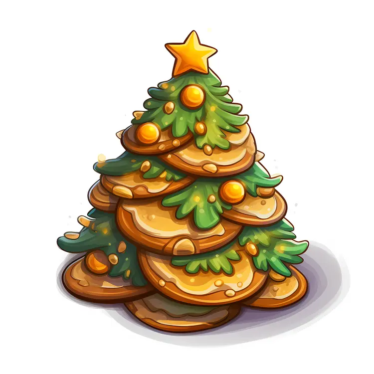 Festive Christmas Tree Cookie with Star