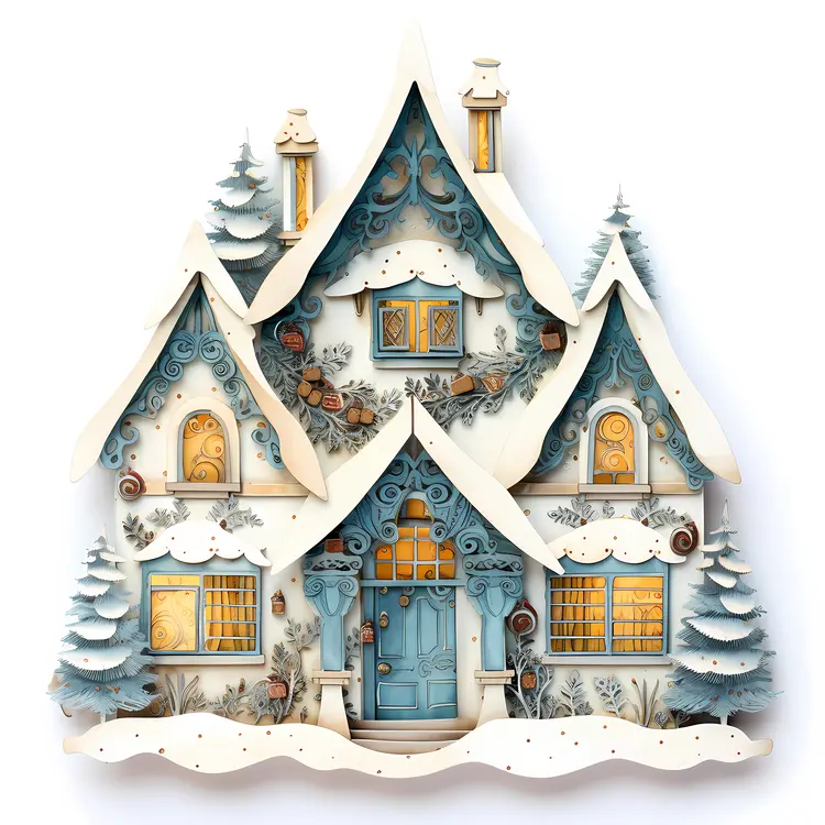 Small cute doodle house