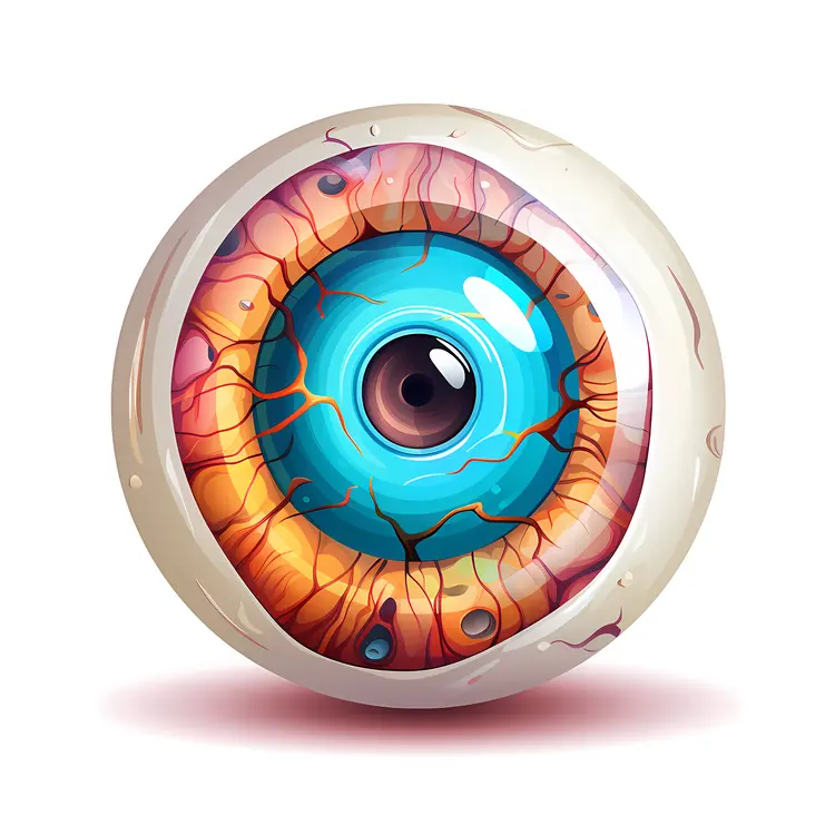 Orange Eyeball Illustration