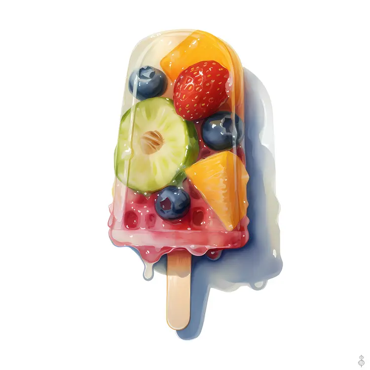 Melting Fruit Popsicle