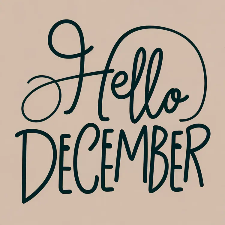 Simple Handwritten Hello December
