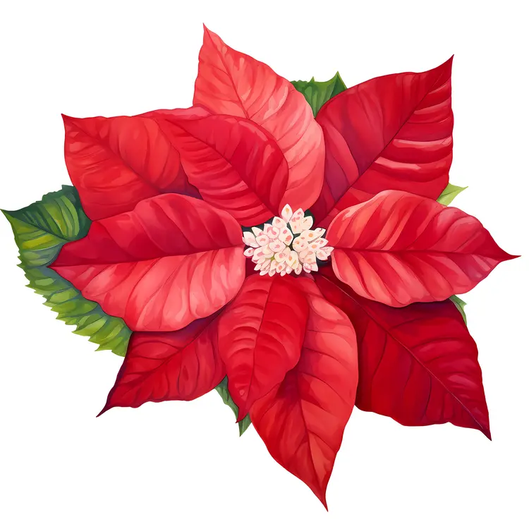 Beautiful Red Poinsettia for Christmas Decoration