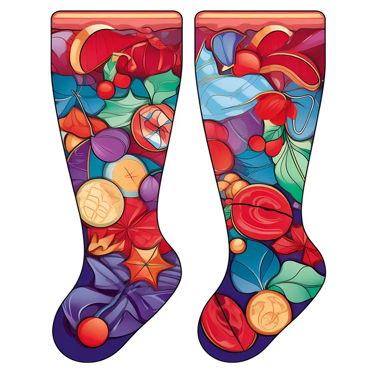 Vibrant Patterned Christmas Stockings