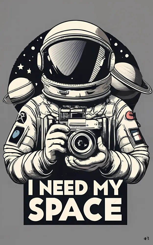 Astronaut with Camera in Space